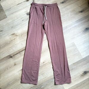Vuori Halo Wide Leg Flare Pant in Mauve
